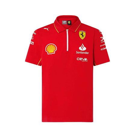 F1 Racing Team Racer Rød Skjorte Formel 1 Kortarmet Glidelås Polo T-skjorte