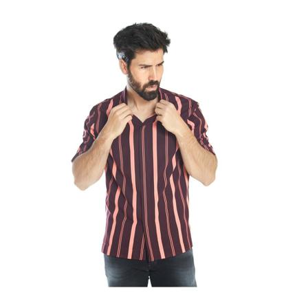 Paul Smith Casual Shirt With Wide Stripes , Rood , Heren , Maat: XL