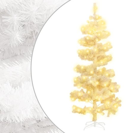 VidaXl Julgran Med Fot Slingrande Led Vit 150 Cm Pvc - Litenleker