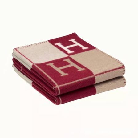 Rutet H filt Cashmere Blended Crochet Portable Red