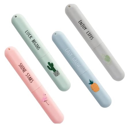 Tannbørsteetui 4 stk. bærbart tannbørsteetui, egnet for reise