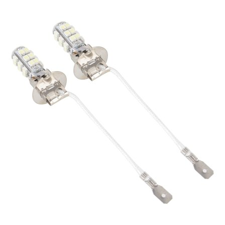 2 ST Xenon Hvid H3 3528 25-SMD Til Køretøj Bil Tågelygter DRL LED-pærer
