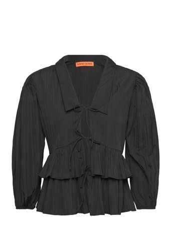 STINE GOYA | 2342 Pleated Poly, Balloon Sleeve T | L