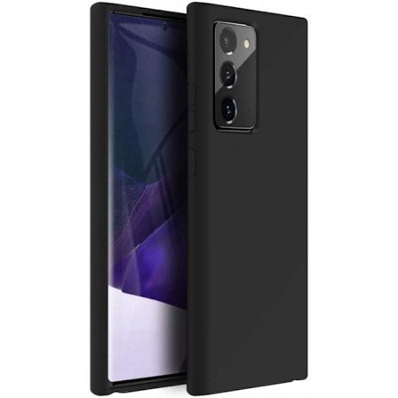 Samsung Note 20 Gummibelagd Mattsvart Silikon Skal