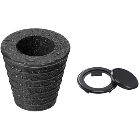 Paraplykegle kile og bordparaply hulring prop og dæksel sæt til haveparaply, ideel til paraplystangdiameter 1,5 tommer eller mindre (sort)