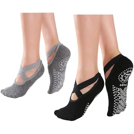 Sklisikre Yoga Sokker for Kvinner, acsergery Anti-skli Pilates Sokker Dameballett