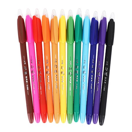 12 stk. akvarel pen maleri tegne kunstmaterialer til skrivning skitsering 0,4 mm spids