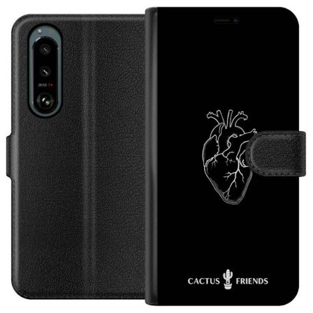 Kompatibel Tegnebogsetui til Sony Sony Xperia 5 III Kaktus og Venner - Midnat Anatomi Hjerte