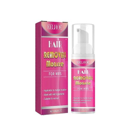 Skonsamt hårborttagningsmousse för kvinnor - Snabb, effektiv hårborttagning för hela kroppen och armhålor med återfuktning och hårväxthämning - 
