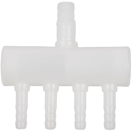 Plastik 4-vejs akvarie ilt slange fitting splitter manifold