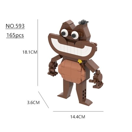 Garten of Banban Lego-liknande spel Grön-huvad monster flamingo MOC modellbyggstenar barns utbildningsleksaker