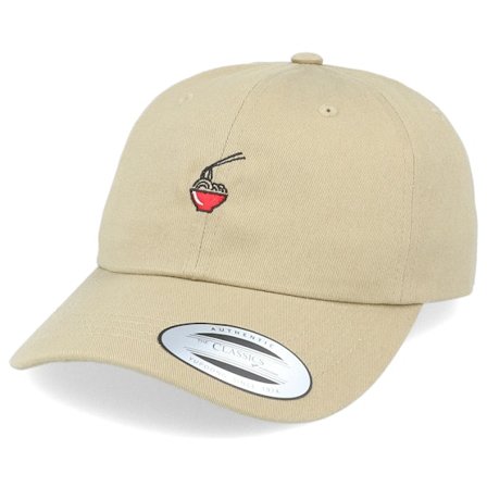 Iconic - Beige unconstructed Czapka Z Daszkiem - Noodles Bowl Khaki Dad Cap @ Hatstore
