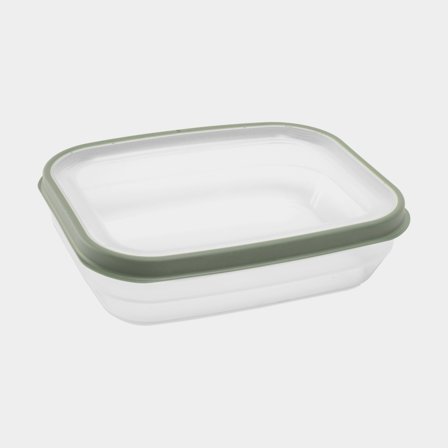 Food container Nordiska Plast Cook It ECO, transparent/khaki green, 900 ml