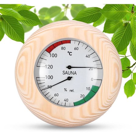ING Sauna Termometer Hygrometer, 2-i-1 Træ Sauna Termo-Hygrometer, Digitale Sauna Måleinstrumenter