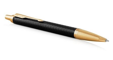 PARKER Kugelschreiber IM Prem. Black/Gold M Blau