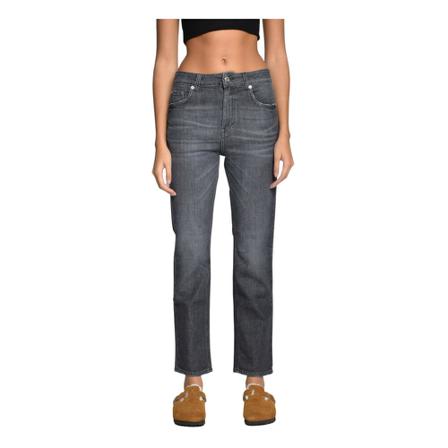 Department Five, Straight Jeans Zwart, Dames, Maat:W31