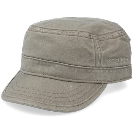 Stetson - Grønn army Caps - Cotton Olive Army @ Hatstore