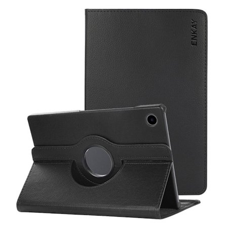 HAT-PRINCE Samsung Galaxy Tab A8 10.5 (2021) læderetui med litchi-tekstur - Sort