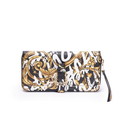 Versace Jeans Couture Printed Saffiano Pung Sort, Dame, Størrelse: ONE Size