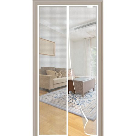 Magnetisk insektskjerm for dører og vinduer - Insektskjerm - m/strammestropper - m/magnetisk gardin