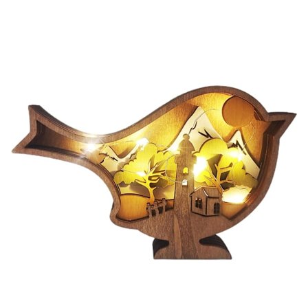 Påske Træ Kunsthåndværk Blødt Lys Batteridrevet Dekorativ 4 Stilarter Træ LED Lampe Kanin Kylling Kunsthåndværk Dekoration