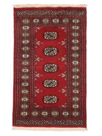 Pakistan Bokhara 2Ply Tæppe Orientalsk Mørkerød/Sort (Uld, Pakistan)