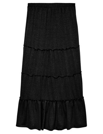 Vmjune Hw Ankle Skirt Jrs Ga Black Vero Moda