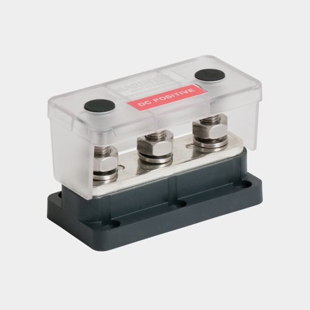 Barrette de connexion BEP Marine Pro Installer Heavy-duty Bus Bar, 3 x M10, 650 A, avec couvercle
