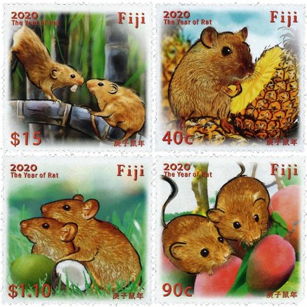 Fiji 2020 - Rottens år - Postfrisk sæt 4v