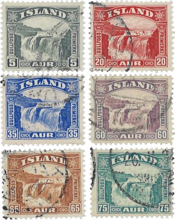 Island 1931-1932 - AFA 150-155 - Stemplet