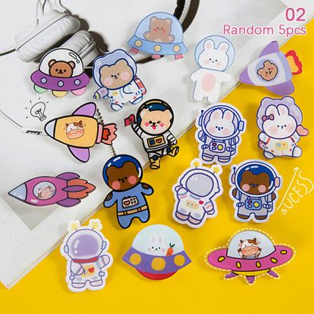 5 St Kawaii-stil Akrylbrosch Studentbrosch Unisex Lapel B