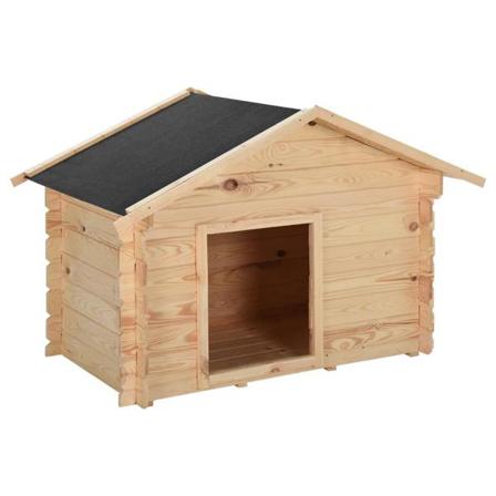 Vidaxl Hundkoja 120x70x100,6 Cm Massiv Furu 14 Mm Brun