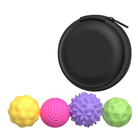 Anti-stress pallot kotelolla - 4-pack värikäs