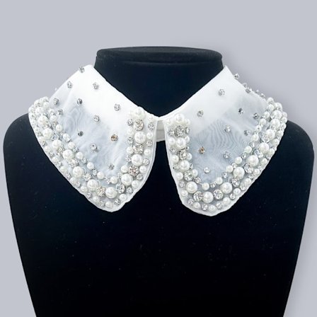 Dame Blondekrave Aftagelig Skjorte Kappe Falske Kraver