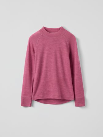 Langes Unterhemd aus Merinowolle - 122|128 - kinderbekleidung - pink - Polarn O. Pyret