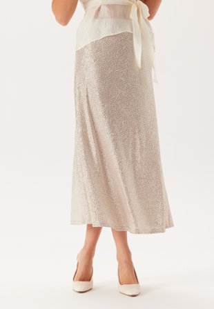 Ida Sjöstedt - Cat Skirt - MUSHROOM SILVER - Kläder - - Bubbleroom