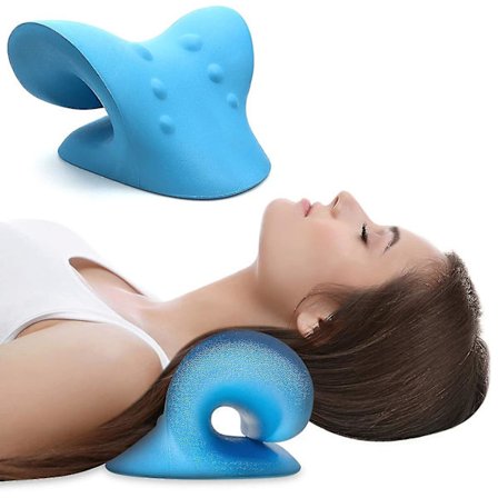 Neck Traction,neck Pillow,neck Support,neck Relaxer Ergonomic Traction Neck Support Pillow For Neck Pain Reliefblue