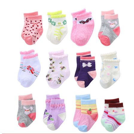 Halkskyddande Bomullsstrumpor med Crew-Snitt för Bebis Spädbarn Småbarn K,ZQKLA