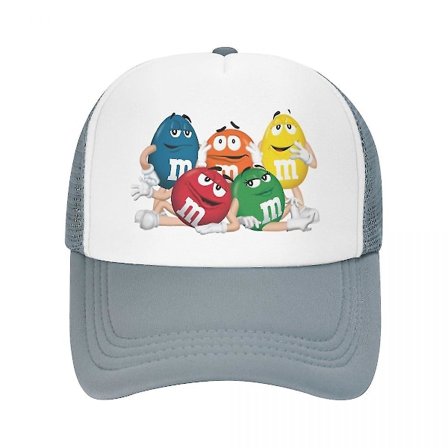 Personlig M&M's Chokolade Baseball Kasket Udendørs Mænd Kvinder Justerbar Sjov Candy Meme Trucker Hat Forår[qb]