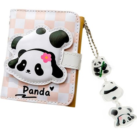 Lommebok Søt Tegneserie Kortholder Jenter Myntveske Anime Nøkkelveske Kortetui Lommebok panda