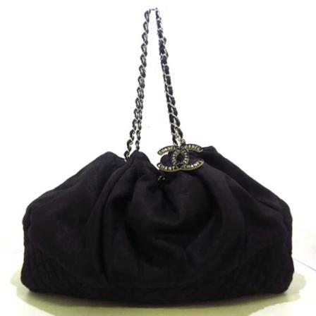 Chanel Vintage, Pre-owned Bag Zwart, Dames, Maat:ONE Size,Katoen