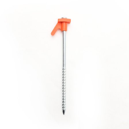 12x teltplugger - Tunge stålplugger med wire- og tauhold