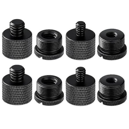 (pow yeah!) 8 stk. Mikrofonstativ Gjengeadaptersett, 5/8 hunn til 3/8 hann og 3/8 hunn til 5/8 hann Skrueadapter T