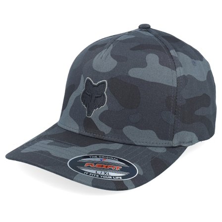 Fox - Camo flexfit Cappellino - Fox Head Black Camo Flexfit @ Hatstore