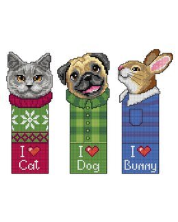 Stickpackung Lesezeichen Tiere 3-er Pack