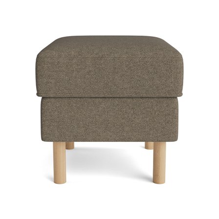 Lumo Pouf Aurora Braun, moderner Polsterhocker für das Wohnzimmer, bequeme Sitzgelegenheit und Fußablage, zeitloses Design, kompakt, 43cm