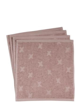 Washcloth 4-Pack Home Bath Time Towels & Cloths Cloths Rosa Müsli By Green Cotton