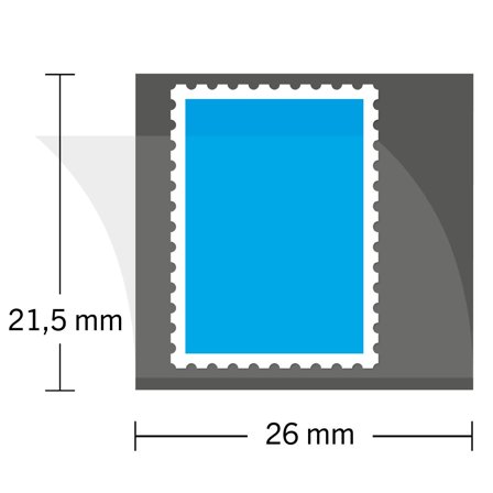 HAWID - Tilskårne - 26x21,5 mm - Sort - 50 stk