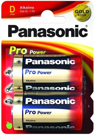Panasonic Alkaline Pro Power LR20PPG batteri - 2 x D - Alkalisk