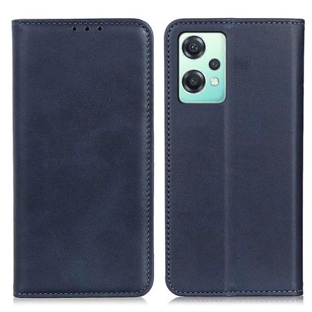 OnePlus Nord CE 2 Lite 5G lompakkokotelo, aitoa nahkaa - Sininen Blue